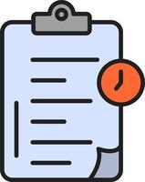 Time Clipboard Vector Icon