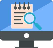File Search Computer Vector Icon