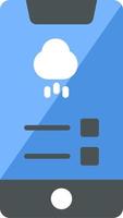 Phone Weather Forcast Vector Icon