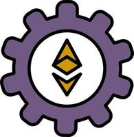 ethereum ajuste vector icono