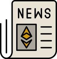 ethereum Noticias vector icono