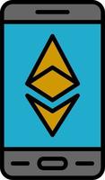 Ethereum Smartphone Vector Icon