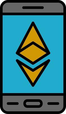 Ethereum Smartphone Vector Icon