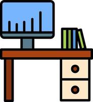 Office Desk Vector Icon