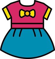 Baby Girls Dress Vector Icon