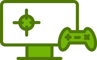 jugando icono de vector de videojuego