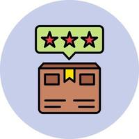 Delivery Box Rating Vector Icon