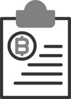 Bitcoin Clipboard Vector Icon