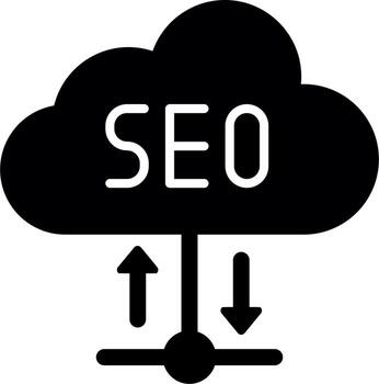 icono de vector de servidor de nube