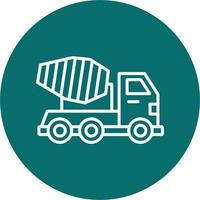 Mixer Truck Vector Icon