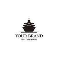 ship illustration logo vector perfect for ship transportation business