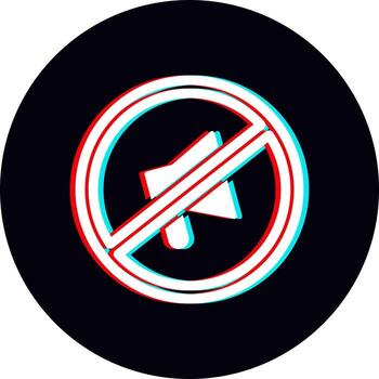 icono de vector silenciado
