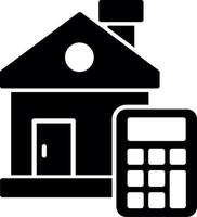 House Cost Calculator Vector Icon