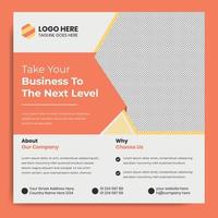 Creative unique corporate business flyer, social media post template vector