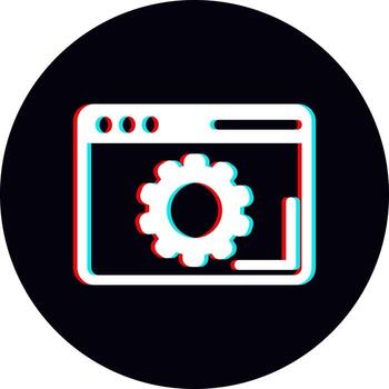 icono de vector de configuración del navegador