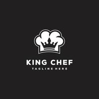 Food king, hat and crown royal restaurant logo design inspiration vector