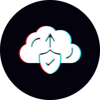 icono de vector de carga en la nube