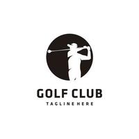 golf deporte club circulo logo diseño inspiración vector