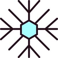 icono de vector de copo de nieve