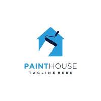 casa pintura renovación logo modelo diseño vector