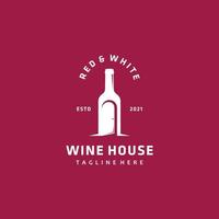 wine house bottle logo design template vector inspiration