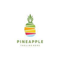 tropical piña Fruta rebanada logo diseño símbolo inspiración vector