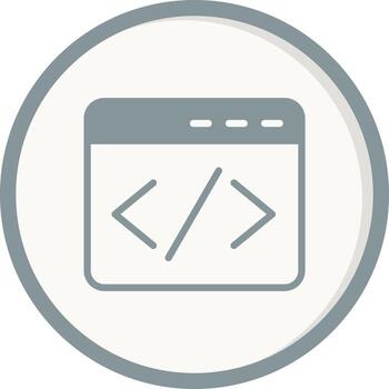 web navegador codificación vector icono