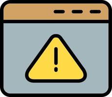 Warning Browser Vector Icon