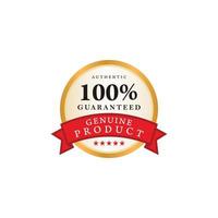 100 garantizado calidad producto sello oro logo diseño icono vector no es inspiración