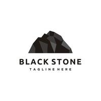 Black stone logo design icon vector graphic illustration