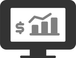 Cash Statistics Pc Vector Icon
