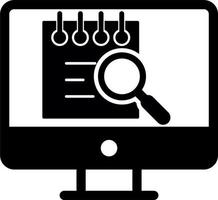 File Search Computer Vector Icon