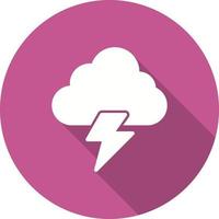 Cloud Lightning Vector Icon