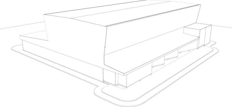 3D illustration of building project
