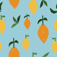 Fresh lemon seamless pattern. vector