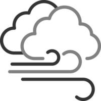 Cloudy Windy Vector Icon