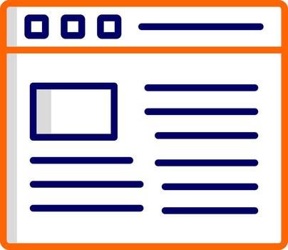 icono de vector de página web