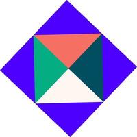 ilustración de geométrico formas cuadrado y triángulo. vector