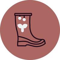 icono de vector de botas de lluvia