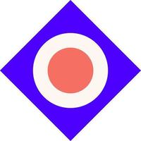 Illustration of geometric shapes square and circle. vector