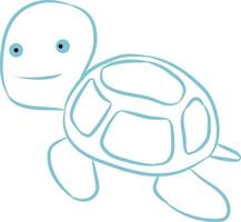 Turtle is a sea animal. vector