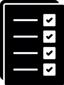 icono de vector de lista de verificación