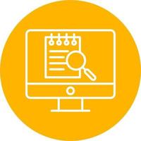 File Search Computer Vector Icon