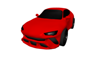 auto cartoon porsche 3d rendern png