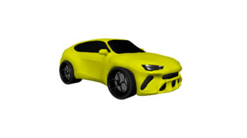 bil tecknad serie porsche 3d framställa png