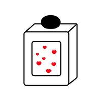 Perfume. Rectangular bottle. vector