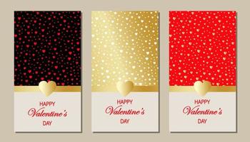 Happy Valentine's Day. Set of greeting cards. vector