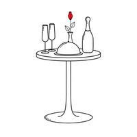 Table for a festive dinner. vector