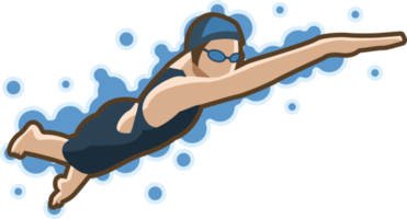 Swimming png graphic clipart design