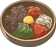 Bibimbap png grapihc clipart design